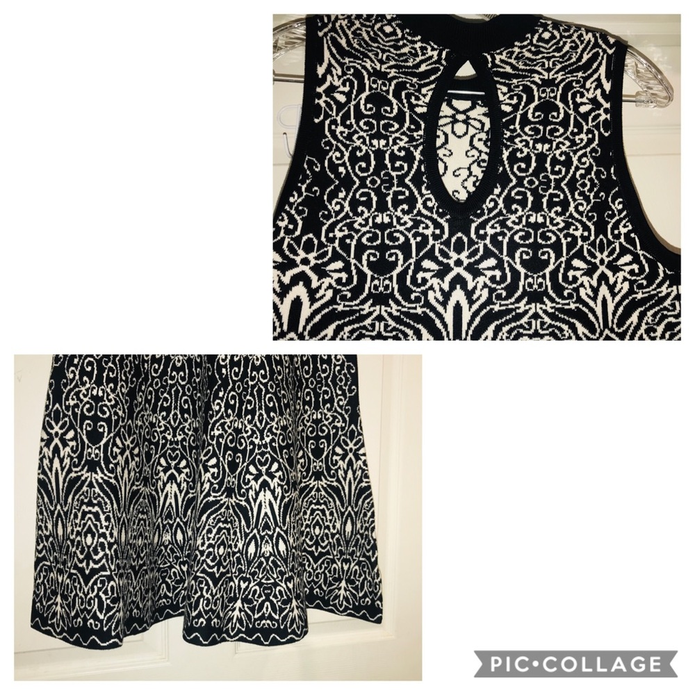 🖤Black white women short sleeve winter warm dress - Picture 2 of 8